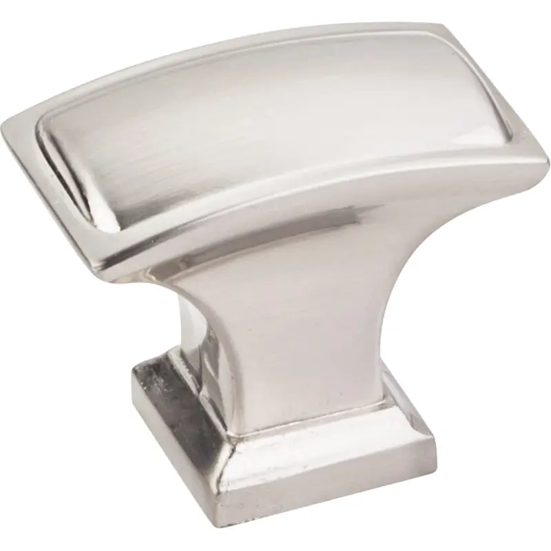 Annadale Rectangle Pillow Top Knob, 1-1/2" O.L., Satin Nickel