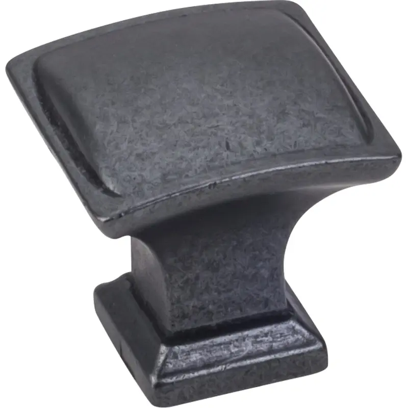 Annadale Square Pillow Top Knob, 1-1/4" O.L., Gun Metal