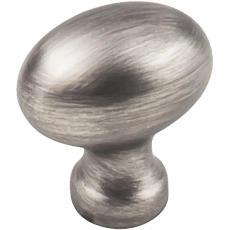 Bordeaux Knob, 1-3/16" O.L., Brushed Pewter
