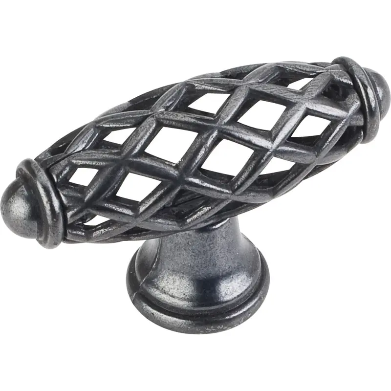 Tuscany Knob, 2-5/16" O.L., Gun Metal