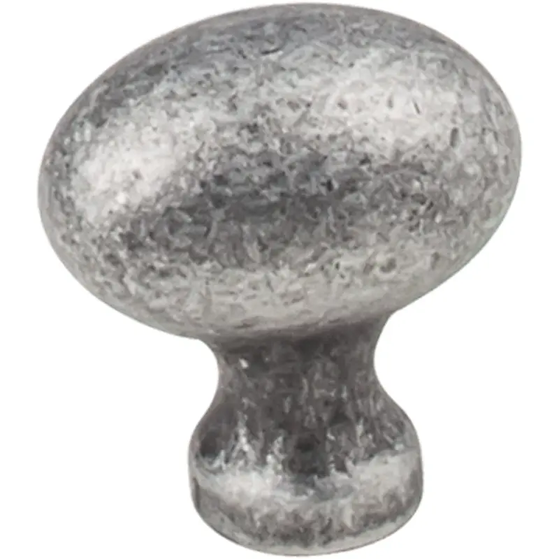 Bordeaux Knob, 1-3/16" O.L., Distressed Antique Silver