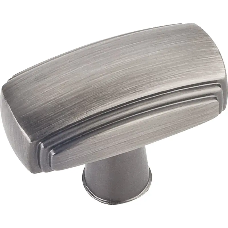 Delgado Knob, 1-9/16" O.L.,, Brushed Pewter