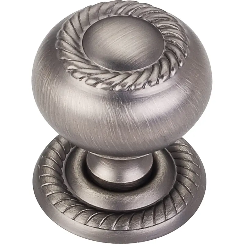 Rhodes Knob, 1-1/4" Dia., Brushed Pewter