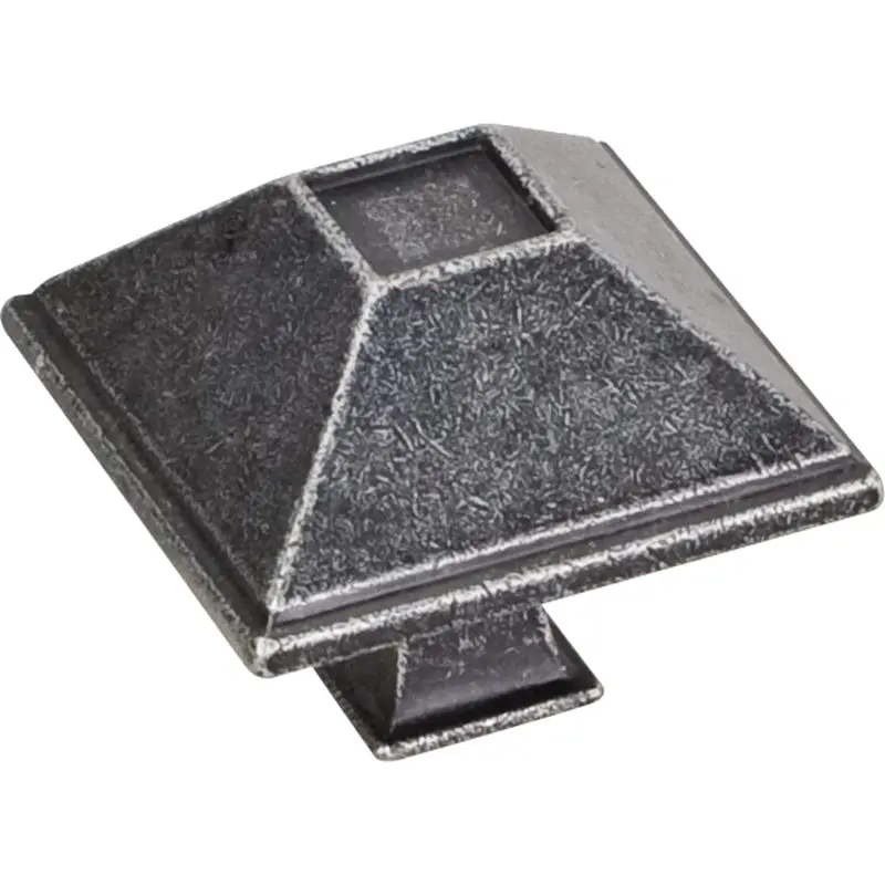 Tahoe Knob, 1-1/2" O.L., Distressed Antique Silver