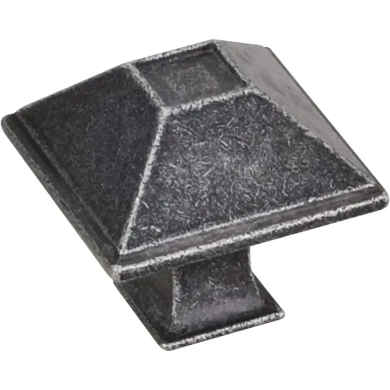 Tahoe Small Knob, 1-1/4" O.L., Distressed Antique Silver