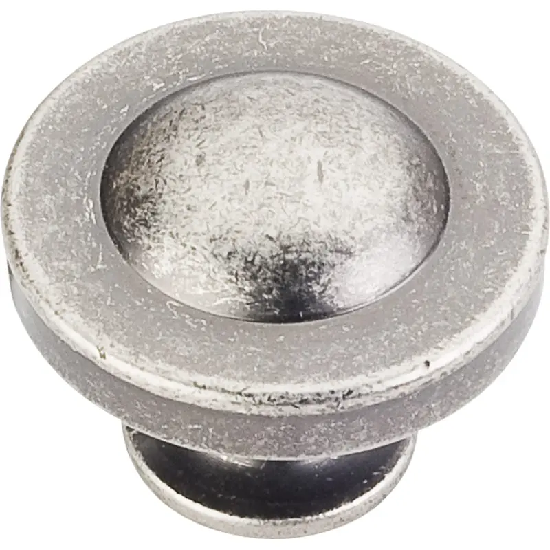 Cordova Knob, 1-1/4" Dia.,  Distressed Pewter