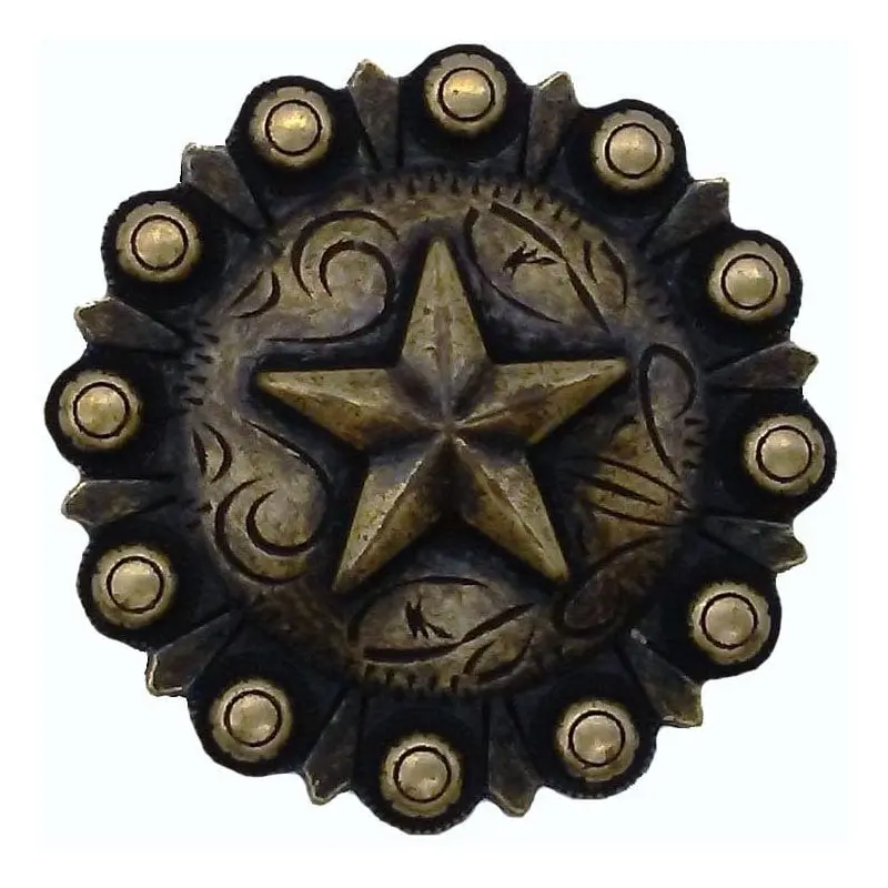 Star Conch Knob, Brass Oxide