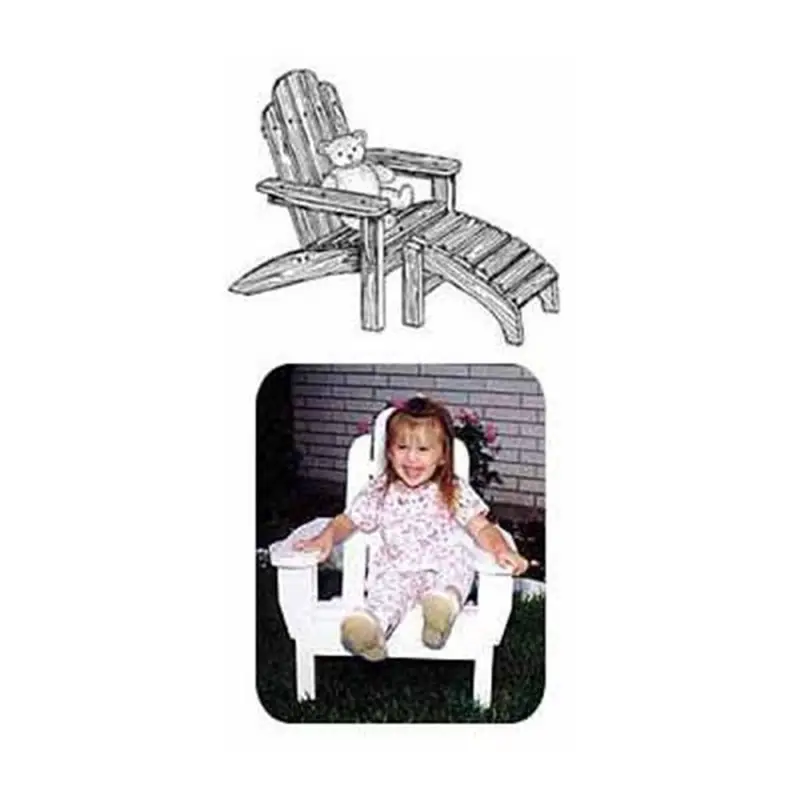Woodworking Project Paper Plan to Build Child's Adirondack Chair with Footrest