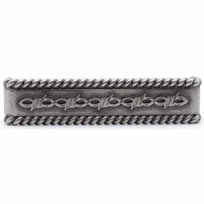Barbed Wire with Roped Edge Pull, Pewter Oxide