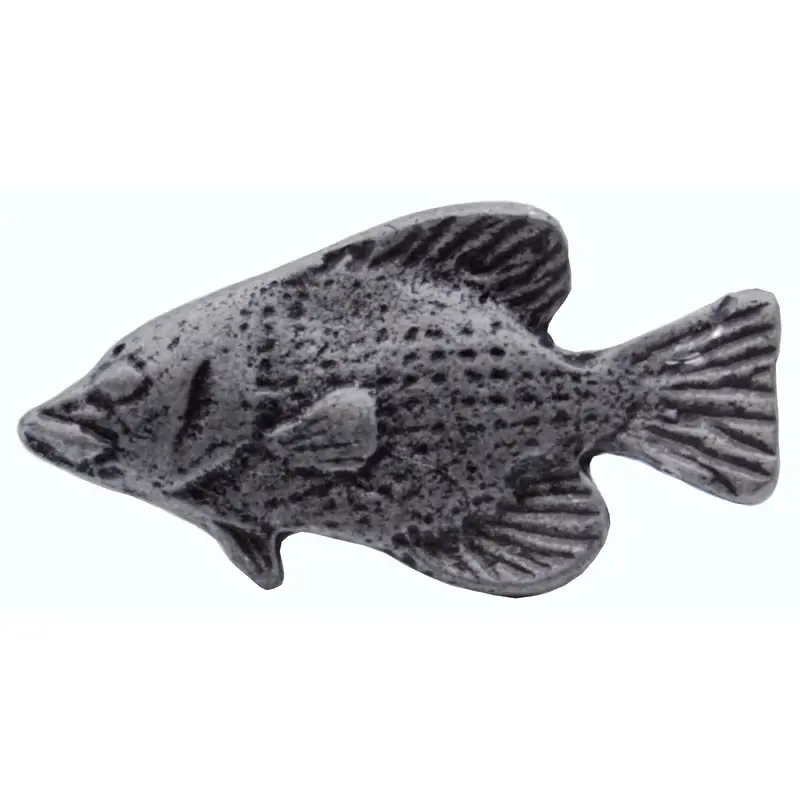 Fish Knob, Pewter Oxide