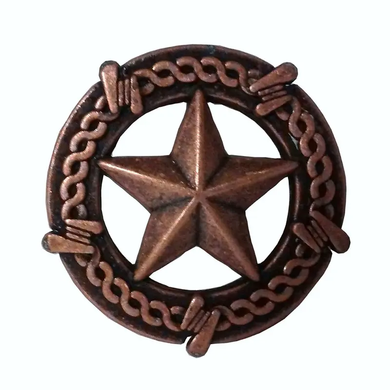 Star with Barbed Wire Knob, Copper Oxide