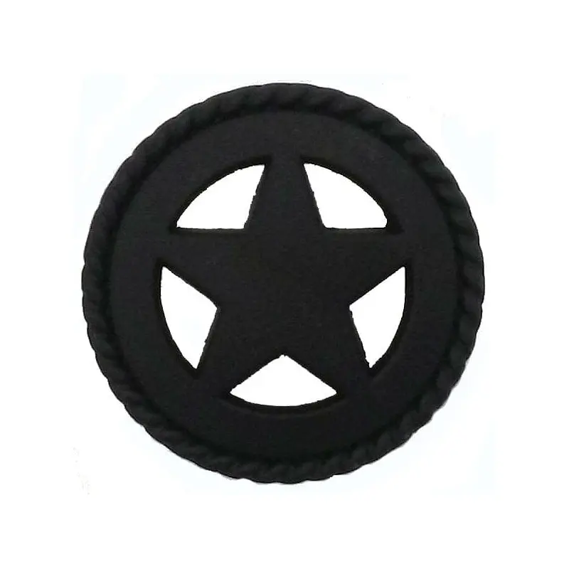 Star with Roped Edge, Matte Black