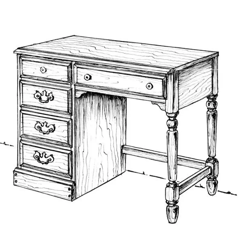 Woodworking Project Paper Plan to Build Dresser Desk