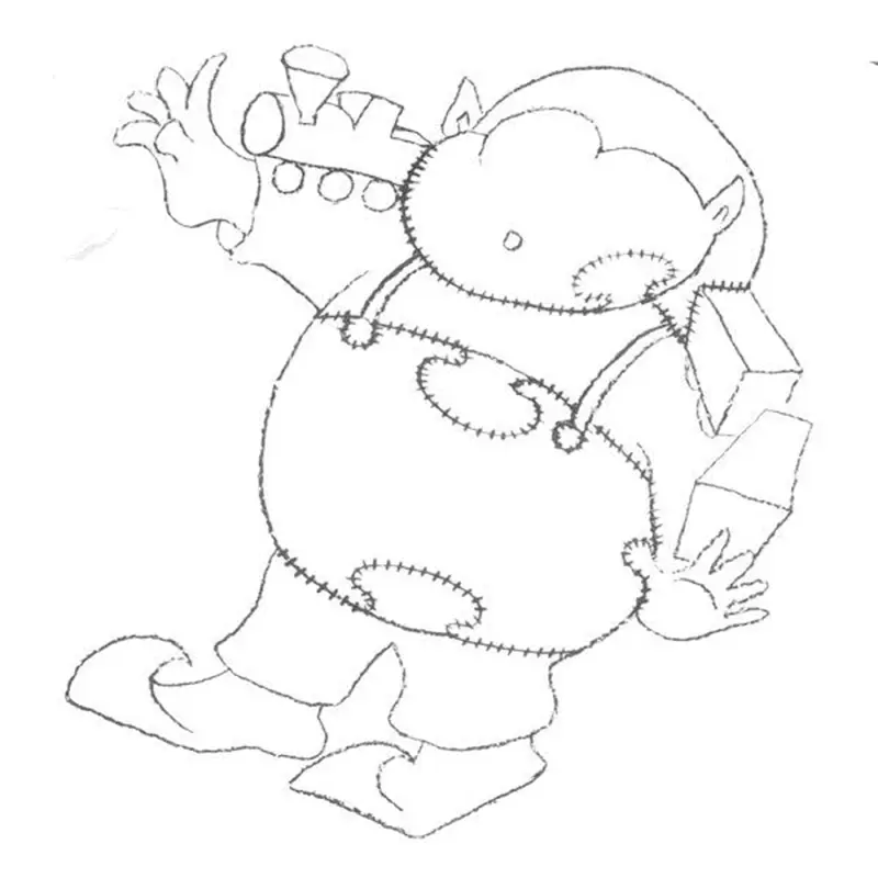 Woodworking Project Paper Plan to Build Elf with Train