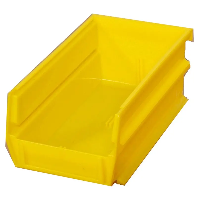 7-3/8" L x 4-1/8" W x 3" H Yellow Stacking, Hanging, Interlocking Polypropylene Bins, 6 CT