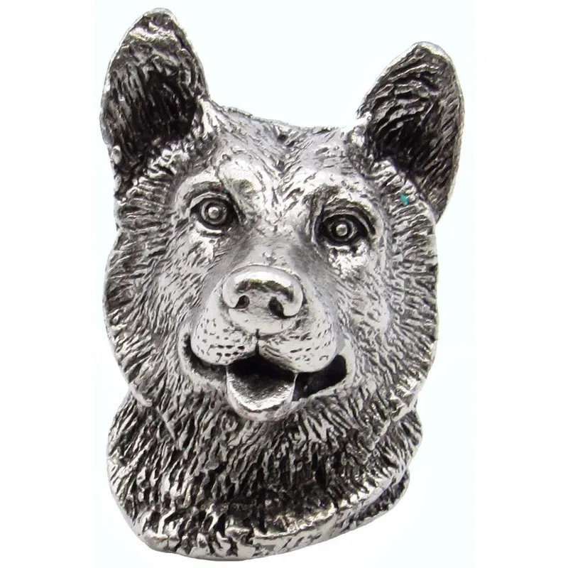 Siberian Husky Knob Pewter Oxide