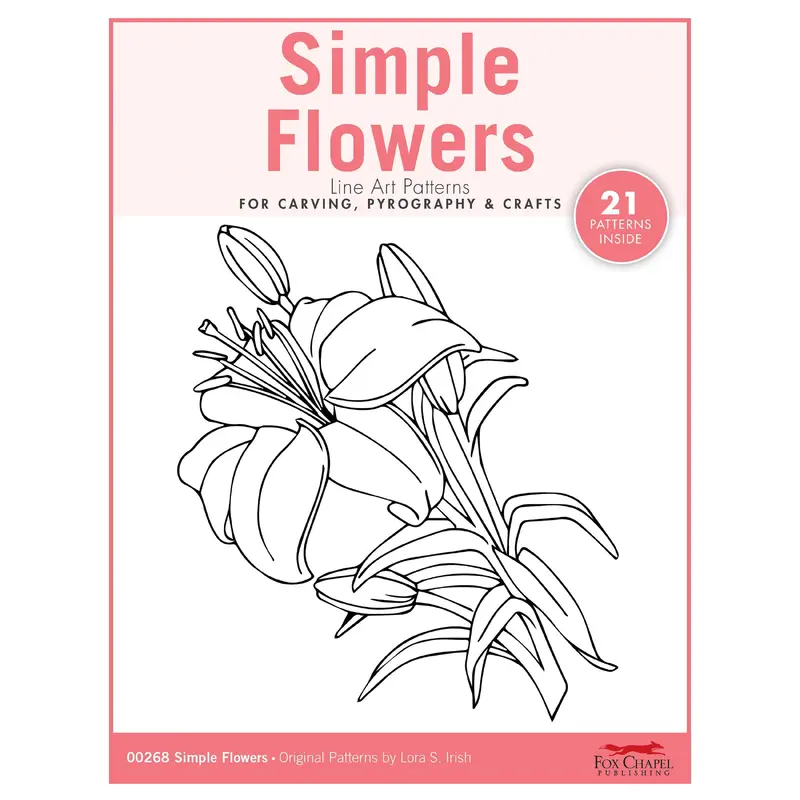 Simple Flowers Carving Patterns Pack