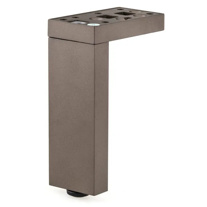 4-23/32" (120 mm) Adjustable Contemporary Versatile T or L Shaped Furniture Leg Bronze
