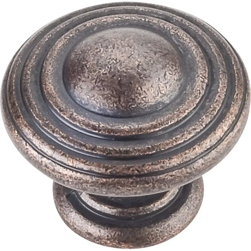 Bremen 2 Stacked Knob, 1-1/4" Dia.,  Distressed Oil Rubbed Bronze