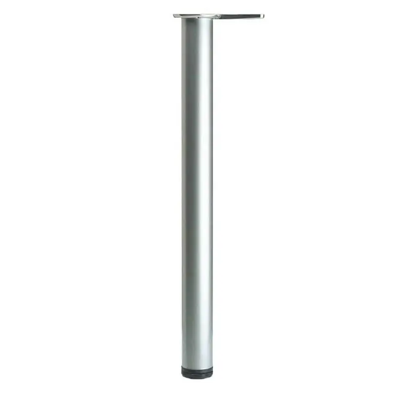 28" (710 mm) Adjustable Table Leg Brushed Nickel, 4 Pack