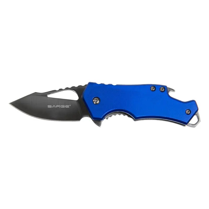 Blue Fuse - Folding Knife and Bottle Opener, Stainless Steel 2-3/8" Blade