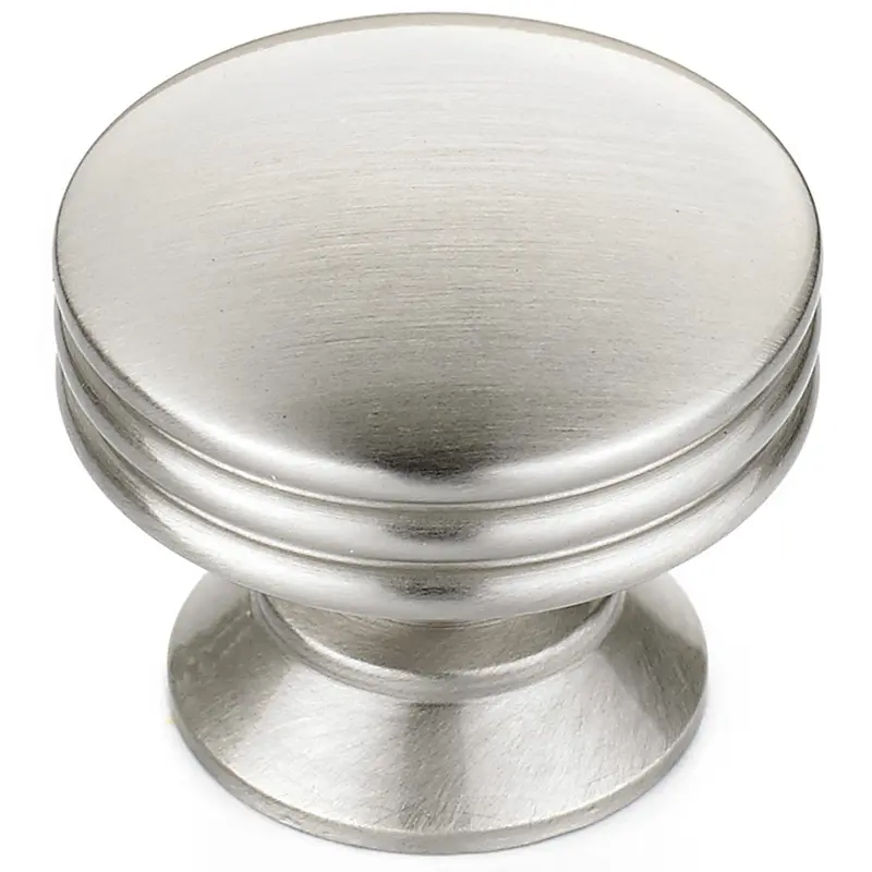 Contemporary Knob, 1-3/16" D, Brushed Nickel