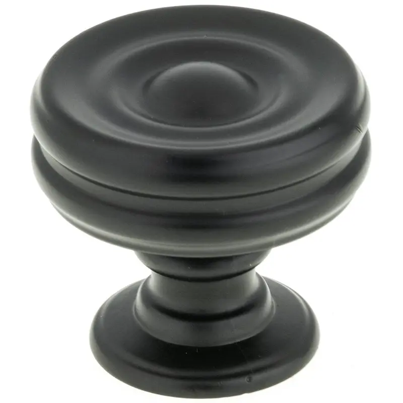 Contemporary Knob, 1-3/8" D, Black