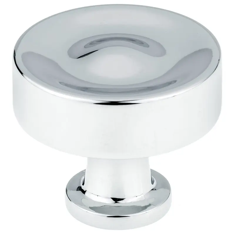 Traditional Knob, 1-3/8" D, Chrome