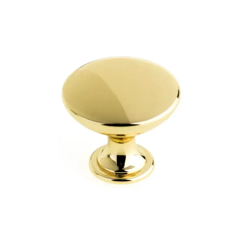 Contemporary Knob - 31/32" D - Satin Gold