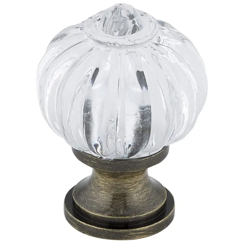 Eclectic Knob, 1-1/8" D, Antique English, Clear