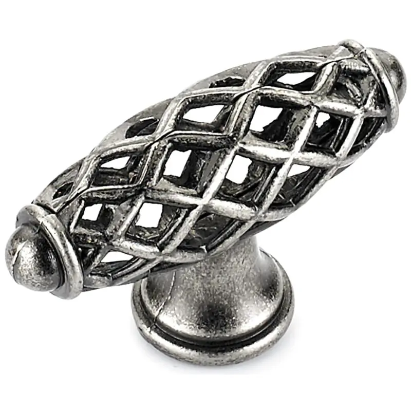 Traditional Knob, 2-9/32" x 25/32", Natural Iron