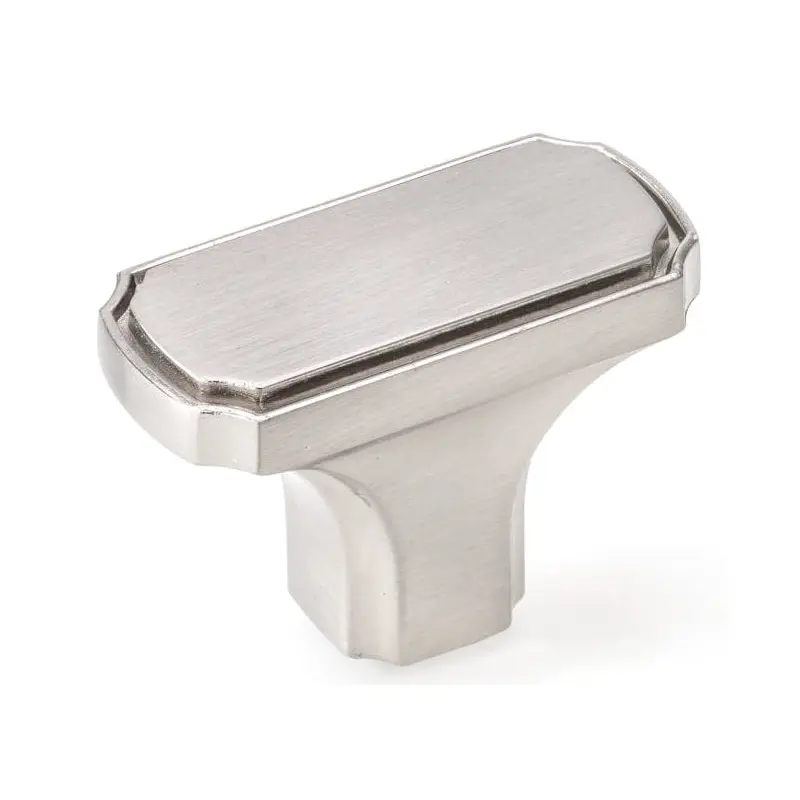 Transitional Knob, 1-11/16" x 27/32", Brushed Nickel