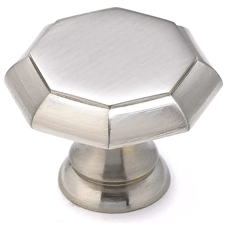 Transitional Knob, 1-3/16" D, Brushed Nickel