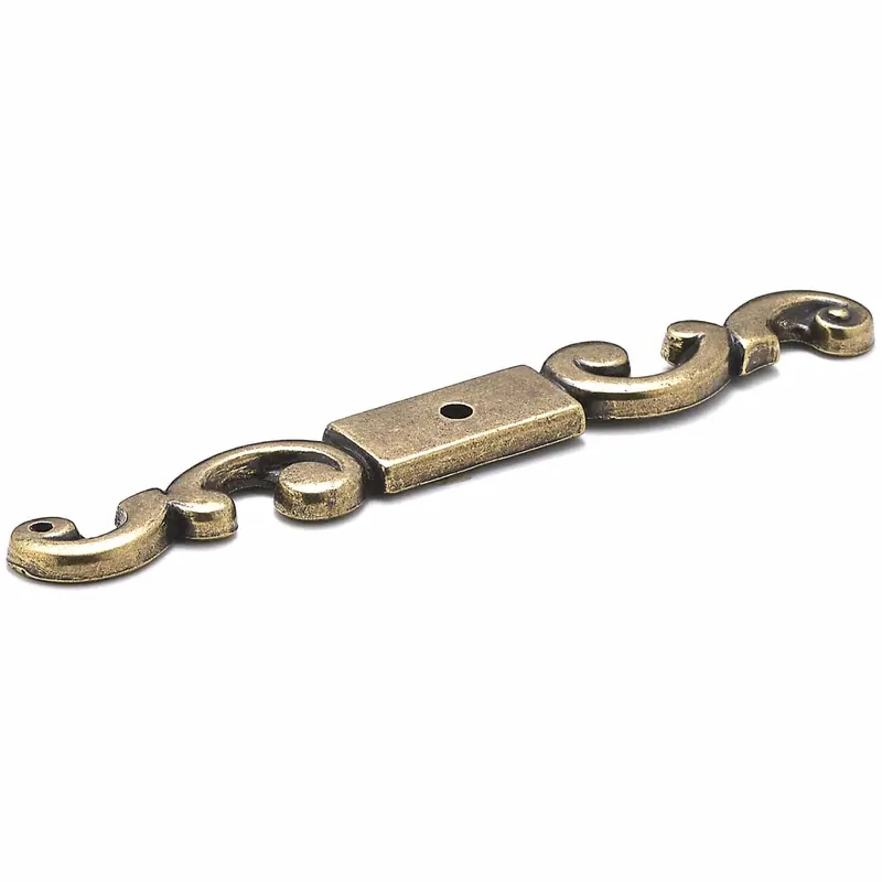 Traditional Backplate for Knob, 5-1/4" x 5/8", Burnished Brass