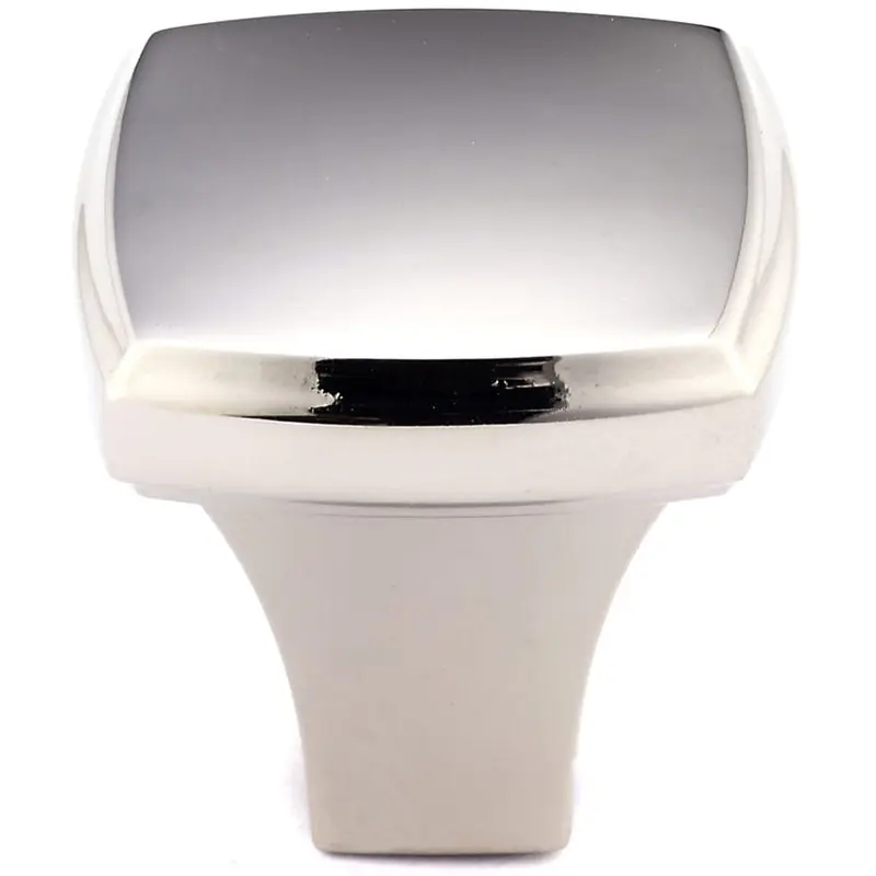 Transitional Knob, 1-1/4" x 1-1/4", Polished Nickel