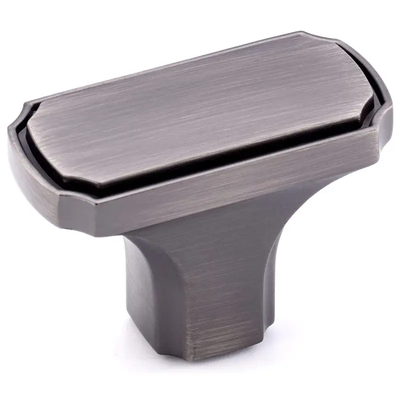 Transitional Knob, 1-11/16" x 27/32", Antique Nickel