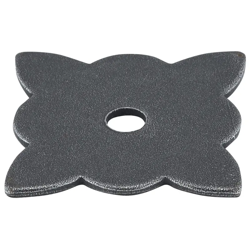 Traditional Knob Backplate, 1-3/8" x 1-3/8", Natural Iron