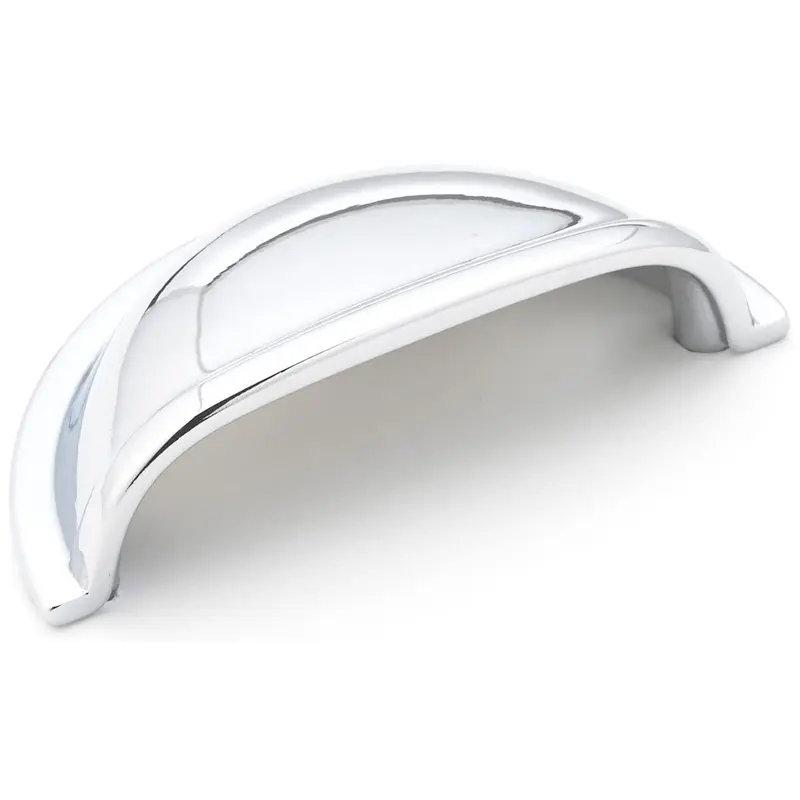 Traditional Cup Pull, 3" Center-to-Center, Chrome