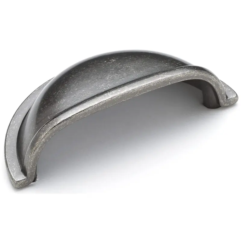 Traditional Cup Pull, 3" Center-to-Center, Pewter