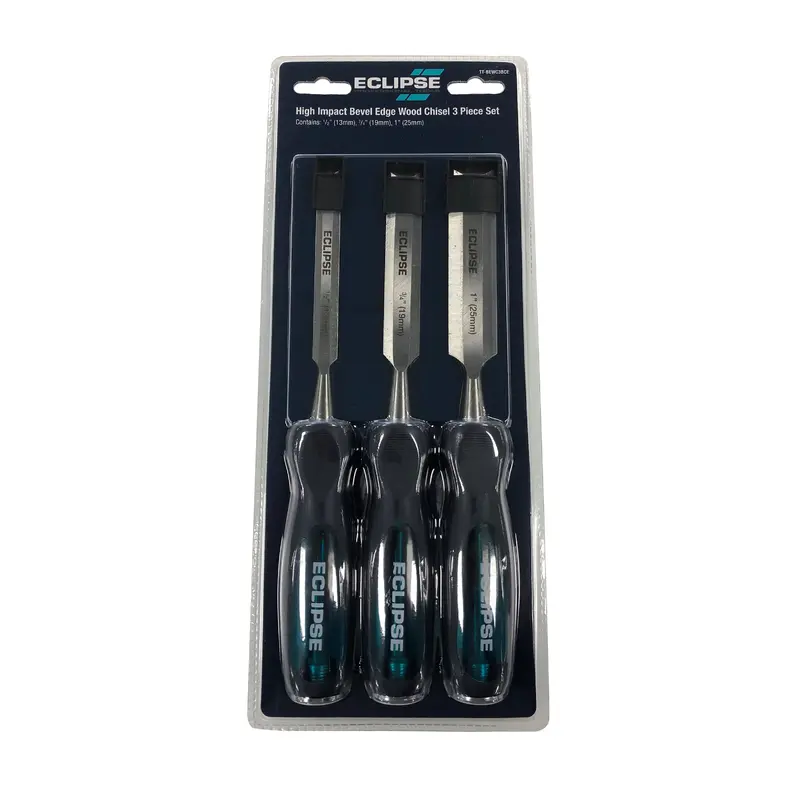 3pc High Impact Through Tang Chisel Set 1/2", 3/4", 1"