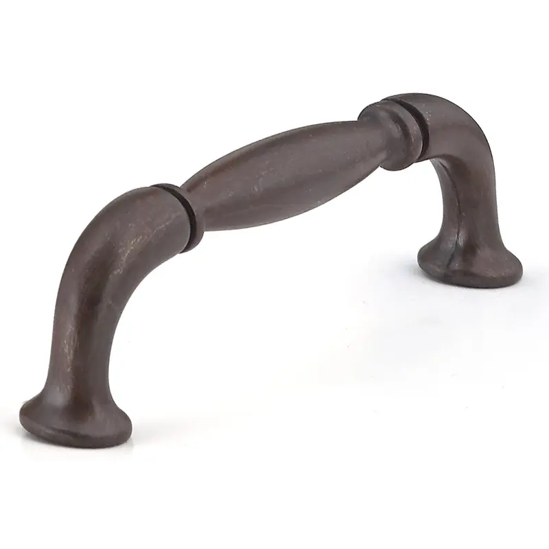 Arched Traditional Pull with Flared Ends - 3-3/4" Center-to-Center - 4-11/32" OL - Rust