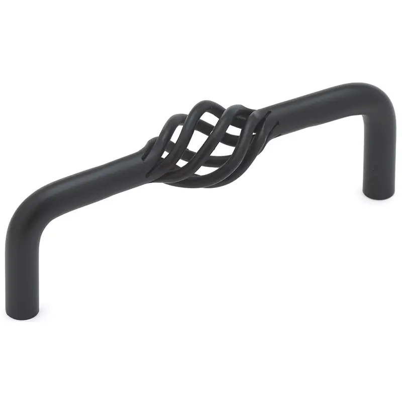 Traditional Pull, 3-3/4" Center-to-Center, Matte Black