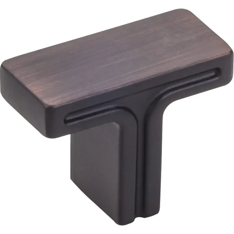 Anwick Rectangle Knob, 1-3/8" O.L., Brushed Oil Rubbed Bronze