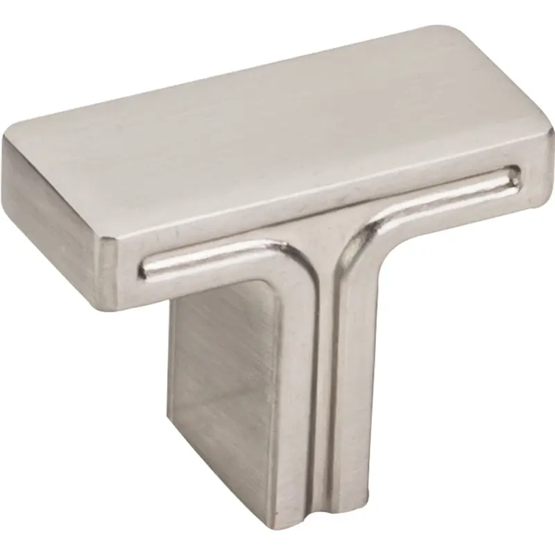 Anwick Rectangle Knob, 1-3/8" O.L., Satin Nickel