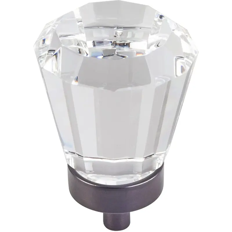 Harlow Large Tapered Glass Knob, 1-1/4" Dia.,  Brushed Oil Rubbed Bronze