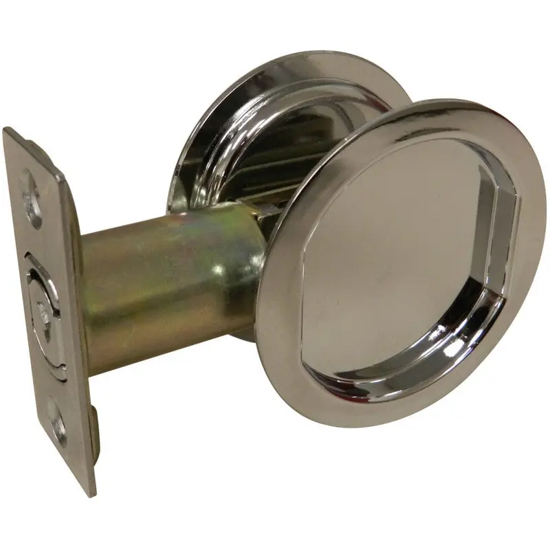 2-7/16" (62 mm) Pocket Door Pull Round Chrome Passage