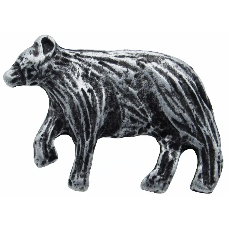 Bear Left Facing Knob Pewter Oxide