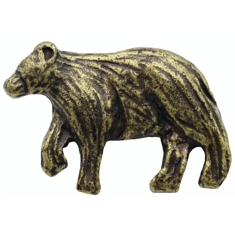 Bear Left Facing Knob Brass Oxide