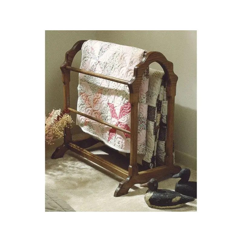 Woodworking Project Paper Plan to Build Country Classic Quilt Rack (Large Format)