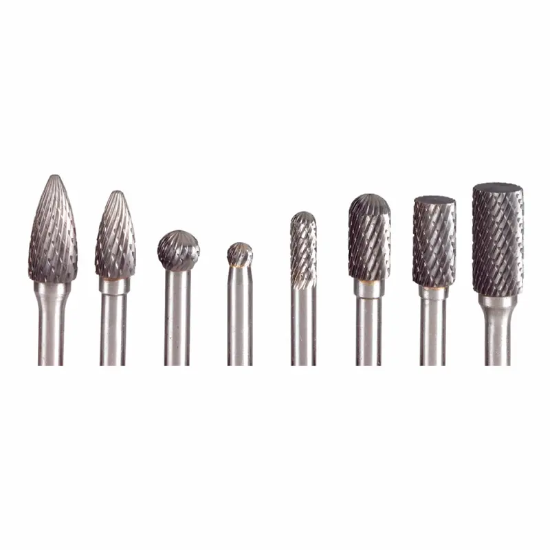 Solid Carbide Carving Burr Set - 1/8" Shank - 8 Piece